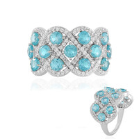 Anello in argento con Apatite Blu