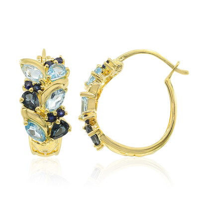 Orecchini in argento con Topazio Blu Svizzero
