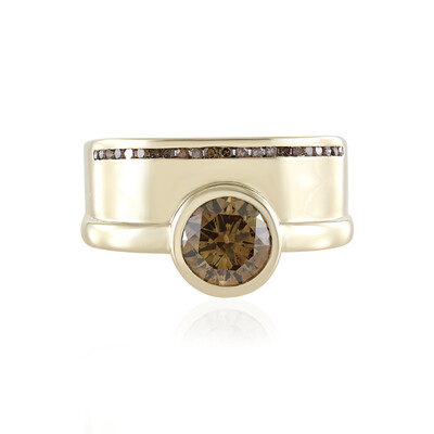 Anello in oro con Diamante Champagne I2 (de Melo)