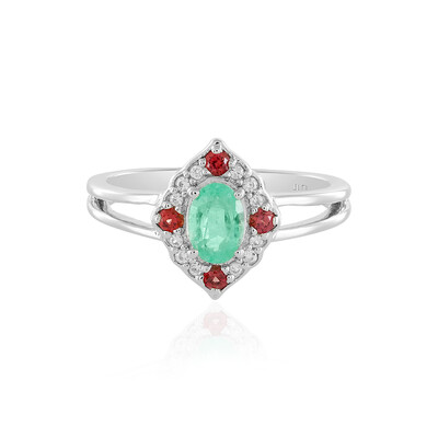 Anello in argento con Smeraldo Russo
