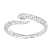 Anello in argento con Topazio Bianco