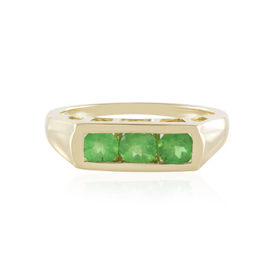 Anello in oro con Tsavorite della Tanzania