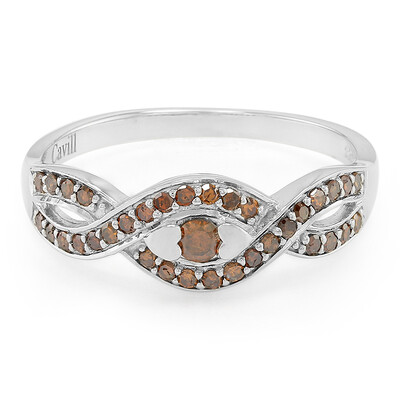Anello placcato in platino con Diamante Fancy