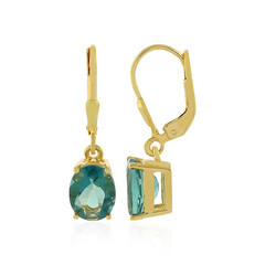 Orecchini in argento con Fluorite Petrolio del Belgio