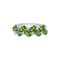 Anello in argento con Diopside Russo