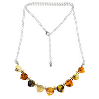 Collana in argento con Ambra Baltica