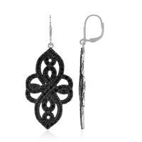 Orecchini in argento con Spinello Nero