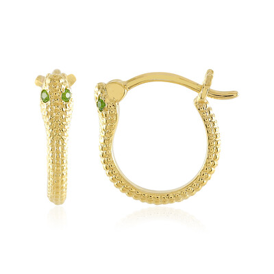 Orecchini in argento con Diopside Russo