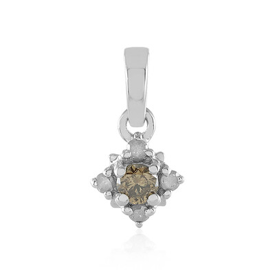 Ciondolo in argento con Diamante Champagne I3