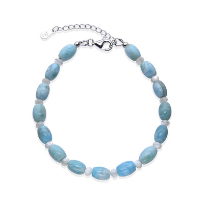 Bracciale in argento con Larimar