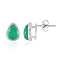Orecchini in argento con Calcedonio Verde
