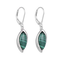 Orecchini in argento con Malachite