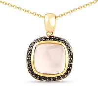 Collana in argento con Quarzo Rosa