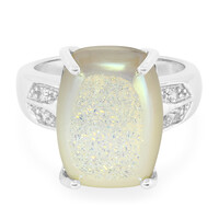 Anello in argento con Quarzo Glitter Perlato