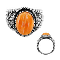 Anello in argento con Conchiglia di Ostrica Spinosa Arancione (Desert Chic)