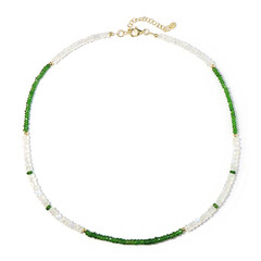 Collana in argento con Diopside Russo