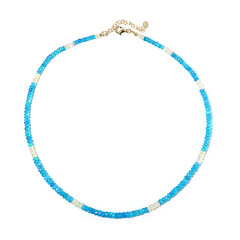 Collana in argento con Opale Blu Neon