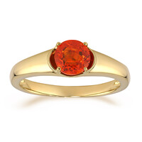 Anello in oro con Opale di Fuoco Messicano AAA