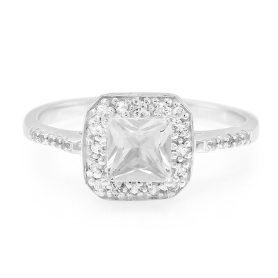 Anello in argento con Petalite