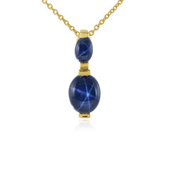 Collana in argento con Zaffiro Stellato Blu