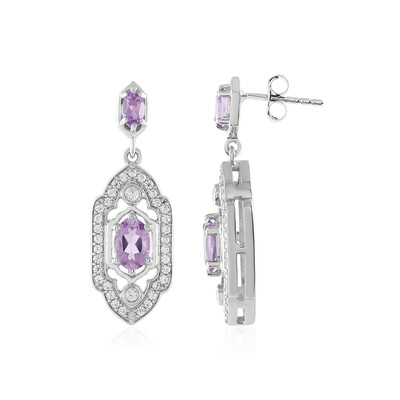 Orecchini in argento con Ametista Rose de France