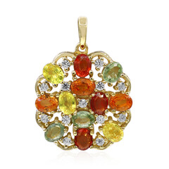 Ciondolo in argento con Zaffiro Fancy
