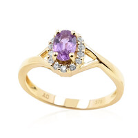 Anello in oro con Zaffiro Ceylon Porpora (non riscaldato)