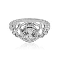 Anello in argento con Topazio Bianco