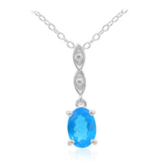 Collana in argento con Apatite Blu Neon