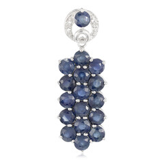 Ciondolo in argento con Zaffiro Blu