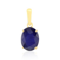 Ciondolo in oro con Zaffiro Blu del Madagascar