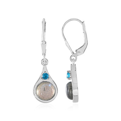Orecchini in argento con Labradorite Blu Maniry (KM by Juwelo)