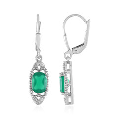 Orecchini in argento con Onice Verde