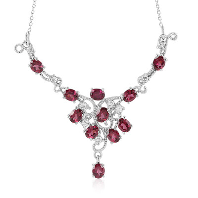 Collana in argento con Rodolite