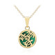 Collana in argento con Malachite
