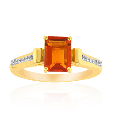 Anello in oro con Opale di Fuoco Messicano