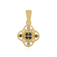Ciondolo in argento con Diamante Blu I3