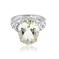 Anello in argento con Ametista Verde