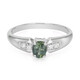 Anello placcato in platino con Zaffiro Peacock (non riscaldato)