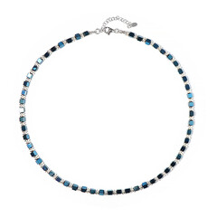 Collana in argento con Ematite Blu Royal