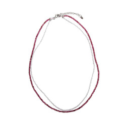Collana in argento con Tormalina Rosa