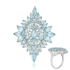 Anello in argento con Apatite Blu