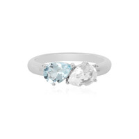 Anello in argento con Topazio Blu Cielo