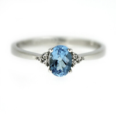 Anello in argento con Topazio Blu Svizzero