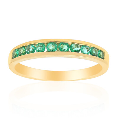 Anello in oro con Smeraldo Zambia AAA