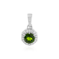 Ciondolo in argento con Diopside Russo