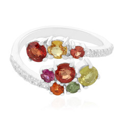 Anello in argento con Zaffiro Fancy