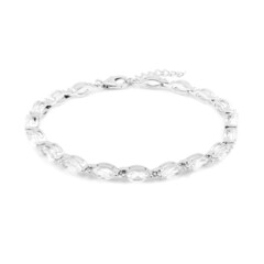 Bracciale in argento con Topazio Bianco
