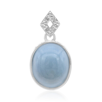 Ciondolo in argento con Opale Blu del Madagascar