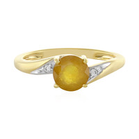Anello in argento con Zaffiro Giallo del Madagascar